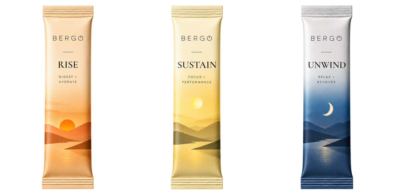 RISE, SUSTAIN and UNWIND stick packs